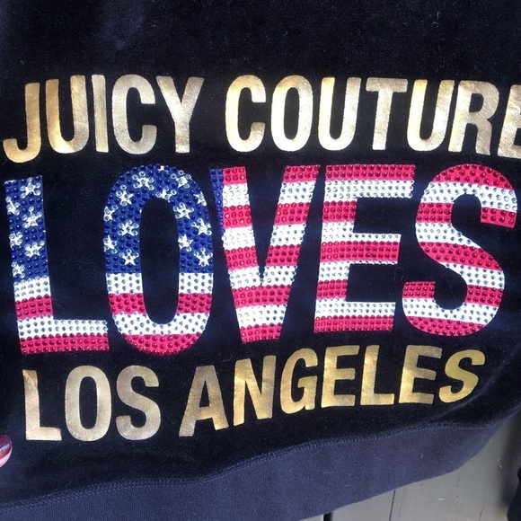 Juicy Couture Los Angeles velour zip up hoodie - Picture 3 of 5